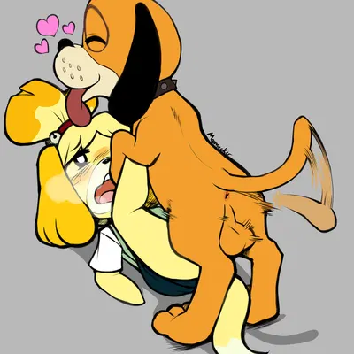 duck hunt dog, isabelle (animal crossing) (animal crossing, duck hunt) created by sketchy skylar, third-party edit