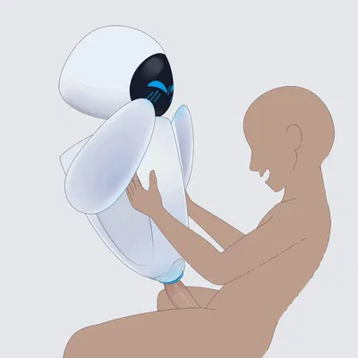 eve (wall-e) (disney, pixar) created by dibujito, pinkanimations