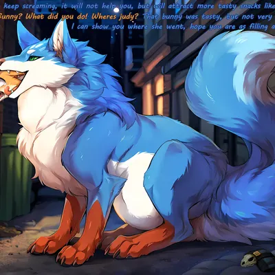 fel (fenrir), nick wilde (campfire cooking in another world with my absurd skill, disney) created by thedavid