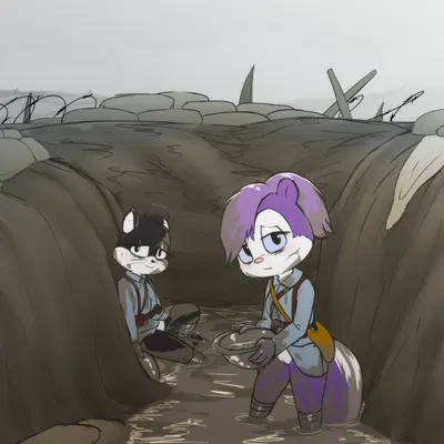 fifi la fume, penelope pussycat (looney tunes, tiny toon adventures) created by e254e