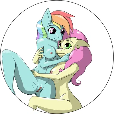 fluttershy (mlp), rainbow dash (mlp) (friendship is magic, hasbro) created by unseenbehaviour
