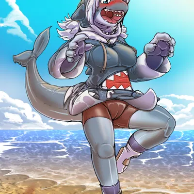 gawr gura (hololive, hololive en) created by kitsune youkai