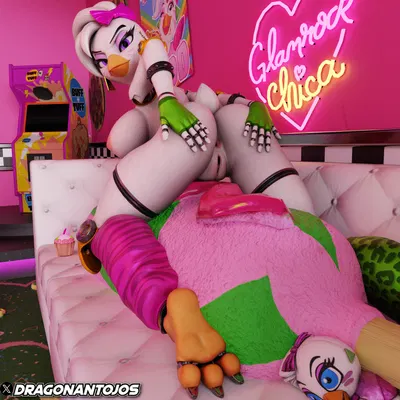 glamrock chica (five nights at freddy's, five nights at freddy's: security breach) created by dragonantojos