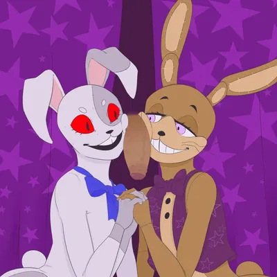 glitchtrap, vanny (fnaf) (five nights at freddy's, five nights at freddy's: help wanted) created by stitchwool