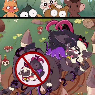 goat (cult of the lamb), lamb (cult of the lamb), purple crown (cult of the lamb) (cult of the lamb, massive monster (studio)) created by jasminthemanticore