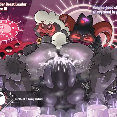 goat (cult of the lamb), lamb (cult of the lamb), purple crown (cult of the lamb) (cult of the lamb, massive monster (studio)) created by mrt0ony