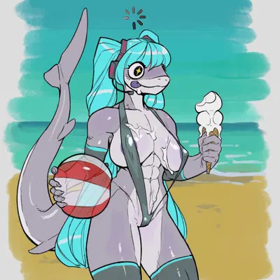 hatsame mako, hatsune miku (vocaloid) created by lightningwolt