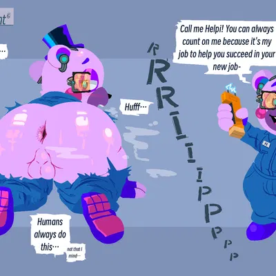 helpi (fnaf) (five nights at freddy's, five nights at freddy's: security breach) created by echochamber