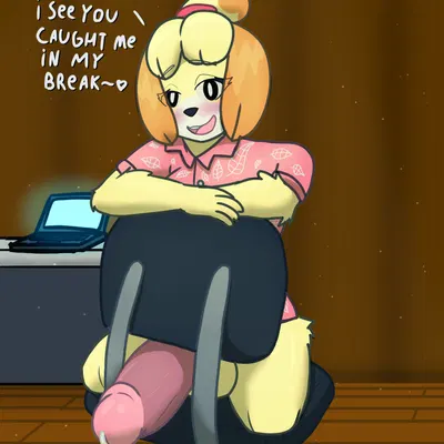 isabelle (animal crossing) (animal crossing, nintendo) created by chromer exe