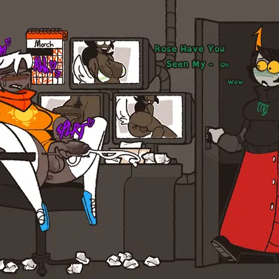 jade harley, kanaya maryam, rose lalonde (homestuck, ms paint adventures) created by xenopavilia