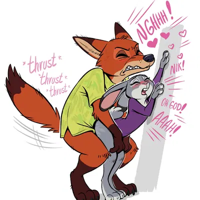 judy hopps, nick wilde (disney, zootopia) created by nikraccoom