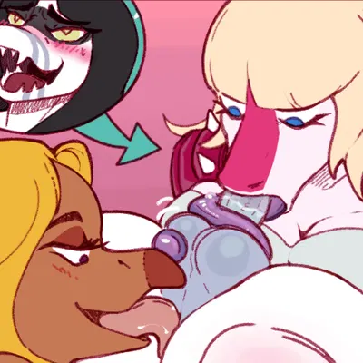 kiara (iwhtg), lunara (iwhtg), mia moretti (cavemanon studios, i wani hug that gator) created by buffysaintfury