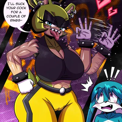 kitsunami the fennec, surge the tenrec (idw publishing, sega) created by cxrryart