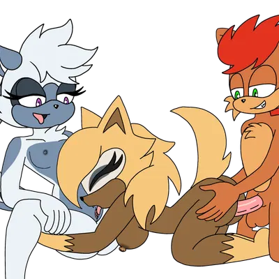 klaue the lion, tangle the lemur, whisper the wolf (idw publishing, sega) created by weebmochi69, yaboiskywardmochi1998