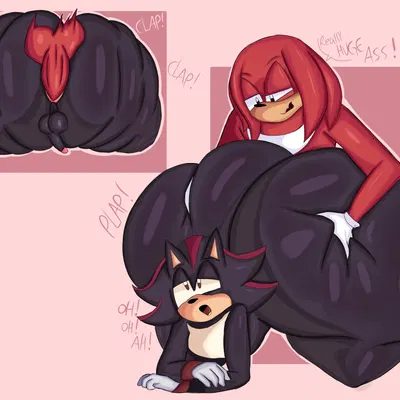knuckles the echidna, shadow the hedgehog (sega, sonic the hedgehog (series)) created by yoshuacomoyoshu