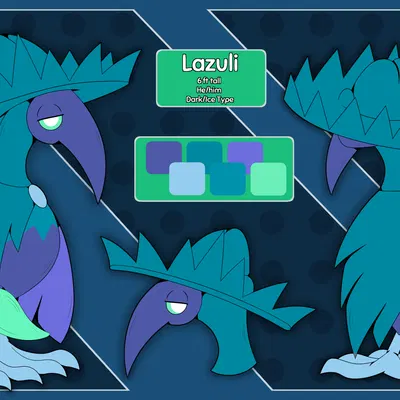 lazuli the cawgnito cryst (glaceonzegamer) (palworld, pocketpair) created by cloudeon