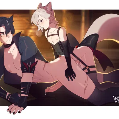 lyney (genshin impact), wriothesley (genshin impact) (genshin impact, mihoyo) created by matemi