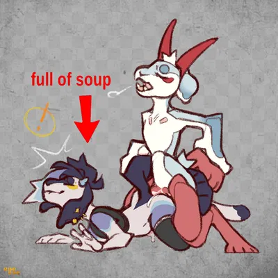 markov (kiwikiwi555), morchy (patpatsu sakuro) (full of milk/soup (meme)) created by kiwikiwi555