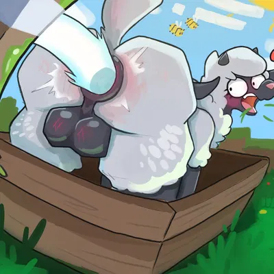 minecart sheep (microsoft, minecraft) created by retromander