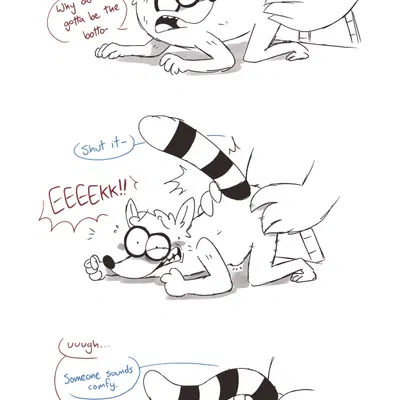 mordecai (regular show), rigby (regular show) (cartoon network, regular show) created by junkztown