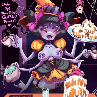 muffet (undertale, undertale (series)) created by ladywitchfox