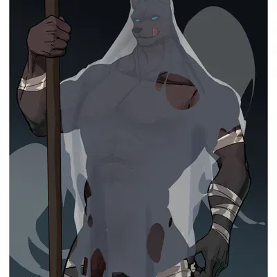 nasus (lol) (halloween, league of legends) created by warwickislovely