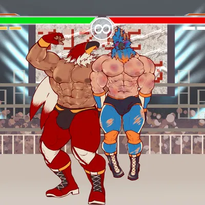 neptune mereaux, tizoc (fatal fury, king of fighters) created by demitiger1