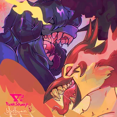 ophelia (boidbwain), virgil (funkspunky) (vore day) created by boidbwain, funkspunky