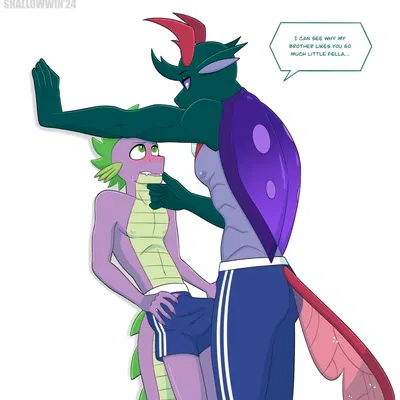 pharynx (mlp), spike (mlp) (friendship is magic, hasbro) created by shallowwin