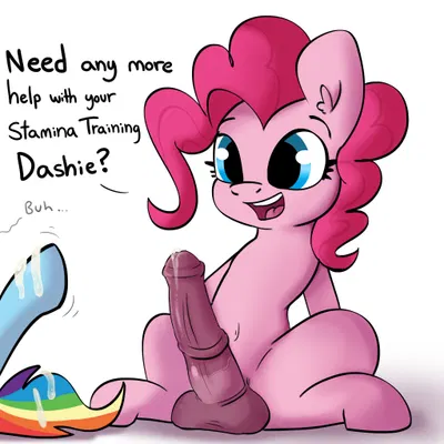 pinkie pie (mlp), rainbow dash (mlp) (friendship is magic, hasbro) created by tjpones