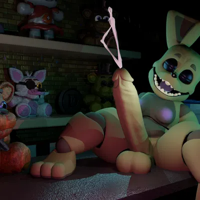 plushtrap (fnaf) (five nights at freddy's, five nights at freddy's 4) created by elementz808