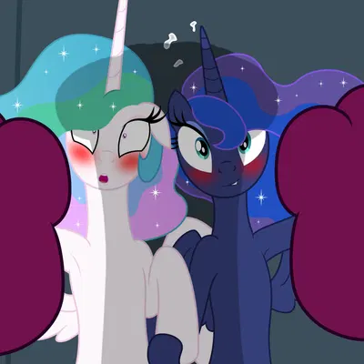 princess celestia (mlp), princess luna (mlp), sphinx (mlp) (friendship is magic, hasbro) created by badumsquish