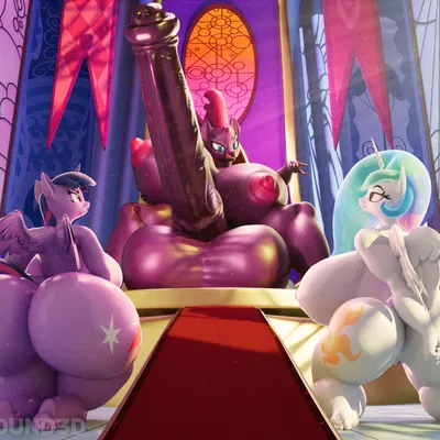 princess celestia (mlp), tempest shadow (mlp), twilight sparkle (mlp) (friendship is magic, hasbro) created by frostbound