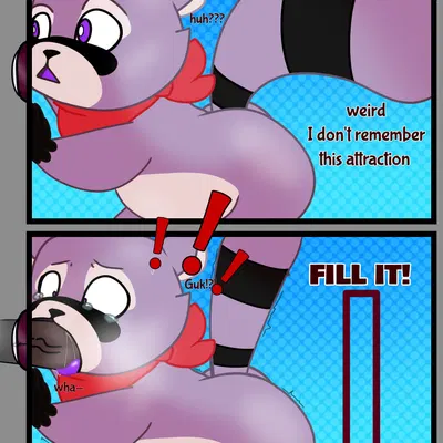 rambley raccoon (indigo park) created by kounsoupp