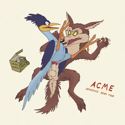 road runner (looney tunes), wile e. coyote (acme, looney tunes) created by zw3