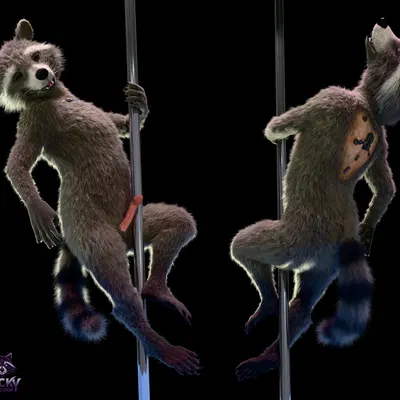 rocket raccoon (disney, guardians of the galaxy) created by rasterraccoon