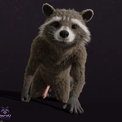 rocket raccoon (disney, guardians of the galaxy) created by rasterraccoon