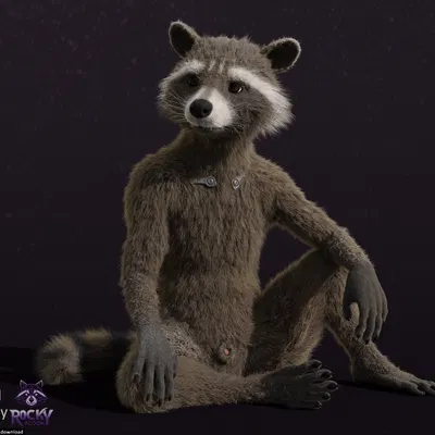 rocket raccoon (disney, guardians of the galaxy) created by rasterraccoon