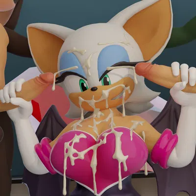 rouge the bat (sega, sonic the hedgehog (series)) created by twintails3d