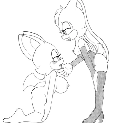 rouge the bat, vanilla the rabbit (sega, sonic the hedgehog (series)) created by fourssss