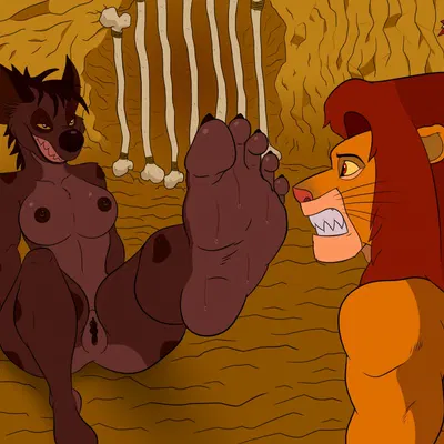 shenzi (the lion king), simba (the lion king) (disney, the lion king) created by lazzylad