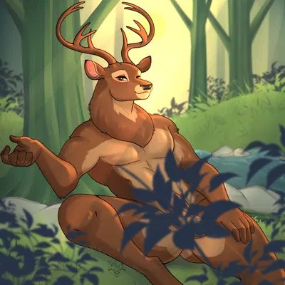 the great prince of the forest (bambi (film), disney) created by deluxl