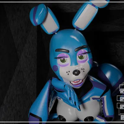 toy bonnie (fnaf) (five nights at freddy's, five nights at freddy's 2) created by galvanian, hswlls