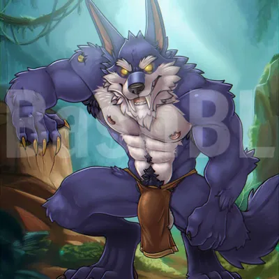 warwick (lol) (league of legends, mythology) created by bashbl-ux