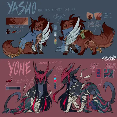 yasuo (lol), yone (lol) (league of legends, riot games) created by sinzx80