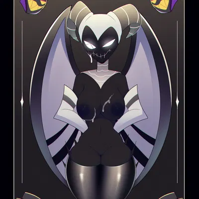 adam (hazbin hotel), exorcist (hazbin hotel), lute (hazbin hotel) (hazbin hotel, hellaverse) created by apinkgrape