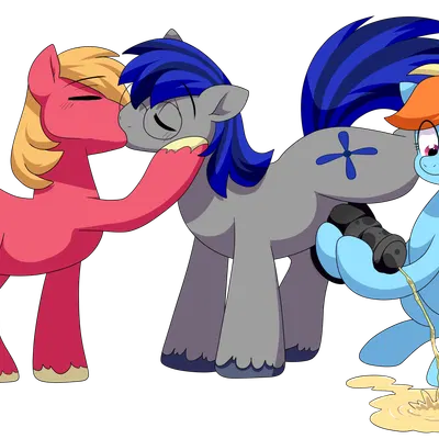 aerial ace, big macintosh (mlp), rainbow dash (mlp) (friendship is magic, hasbro) created by auroramint