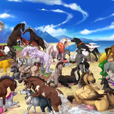 aleu moonshadow, alisian, alpha (horsyaround) (celtic mythology, european mythology) created by kamilazu