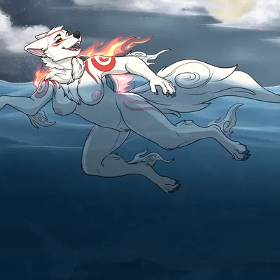 amaterasu (okami) (capcom, clover studio) created by electroporn