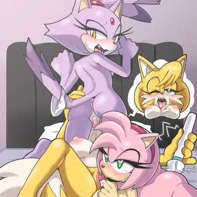 amy rose, blaze the cat, miles prower (sega, sonic the hedgehog (series)) created by senshion
